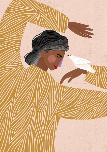 The Woman With a Bird by Bea Müller