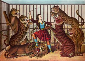 Plakat der Löwenkönigin von 1874 von Atelier Liesjes