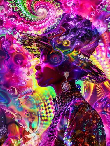 Psychedelische fractal vrouw