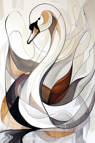 Abstract Swan: Dance of the Lines