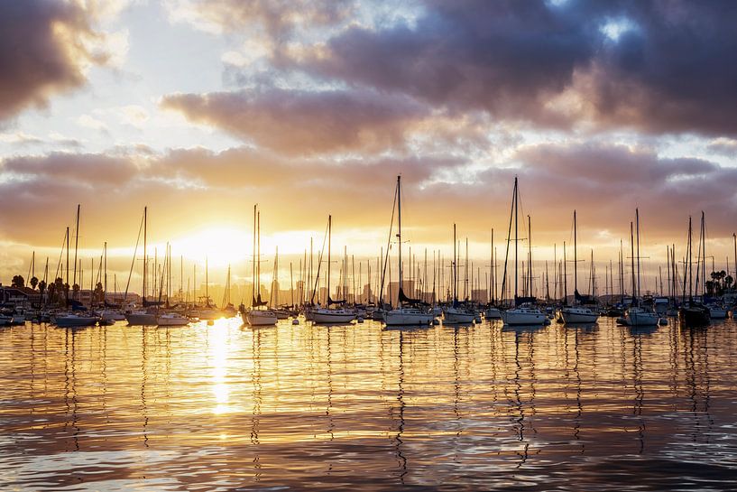 Sunrise Drama - San Diego Harbor by Joseph S Giacalone Photography
