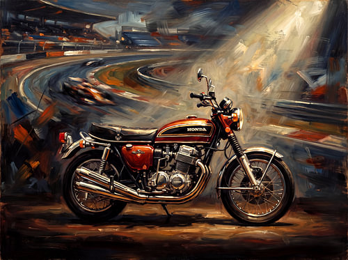 Honda CB750 Under Racing Light