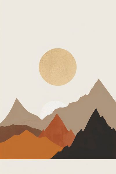 Soft colours of the mountains in the sunlight by Poster Art Shop