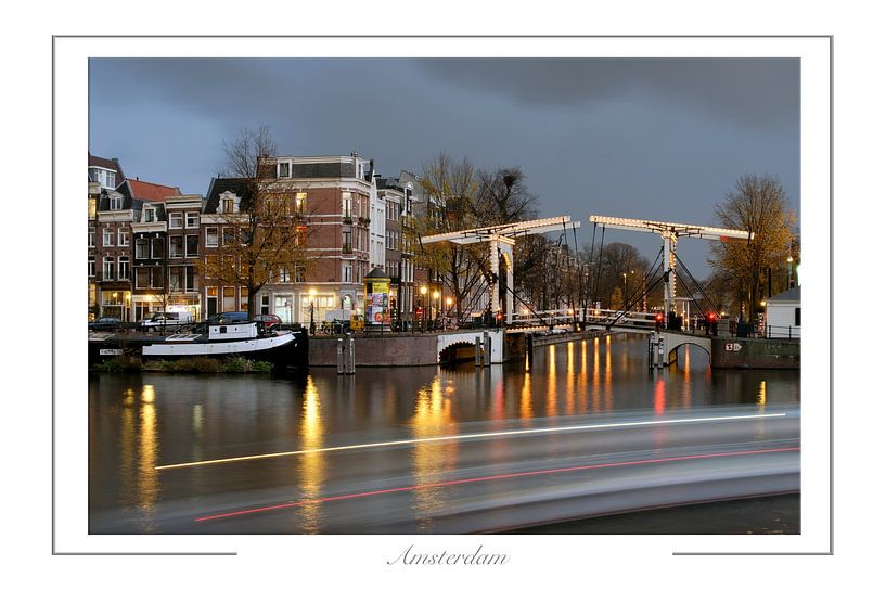 Hangbrug langs de Amstel van Richard Wareham
