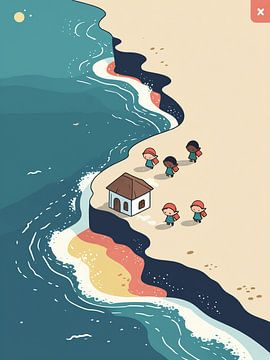 kleines Dorf an der Küste von Giandra Safaraz