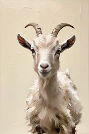 Chèvre réaliste aux couleurs douces sur Art & Soul Creations