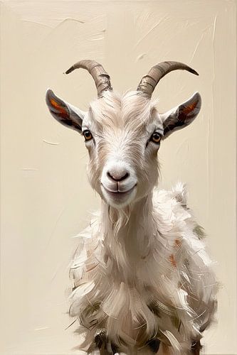 Chèvre réaliste aux couleurs douces