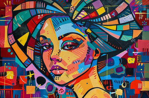 vrouw abstract portret