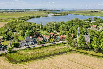 Aerial photo: Reformed church Krommeniedijk (Krommenie) by Pascal Fielmich