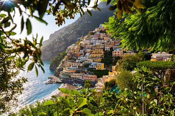 Positano an der Amalfiküste in Italien von Ivo de Rooij