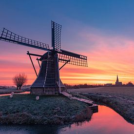 Sonnenaufgang hinter der Windmühle von Timothy Ricketts