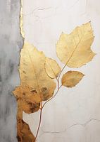 Blad Abstract Goud Decor