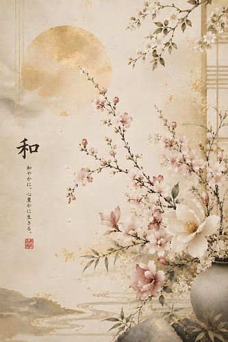 Zarte Magnolienvase