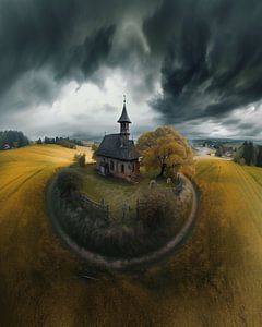 Goldener Herbst aus der Ferne