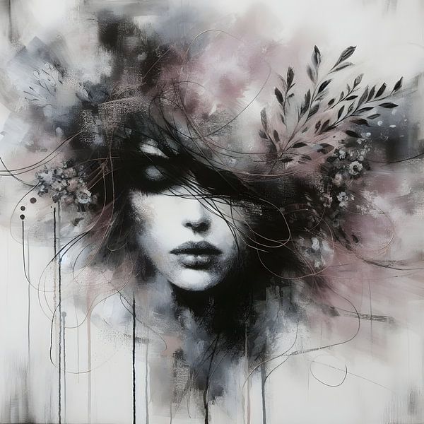 Portrait woman Mauve by FoXo Art