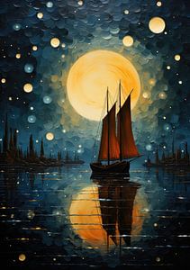 Segelboot Segelschiff Boot Maritim Meer Poster Kunstdruck