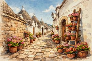 Sonnige Trulli-Gasse