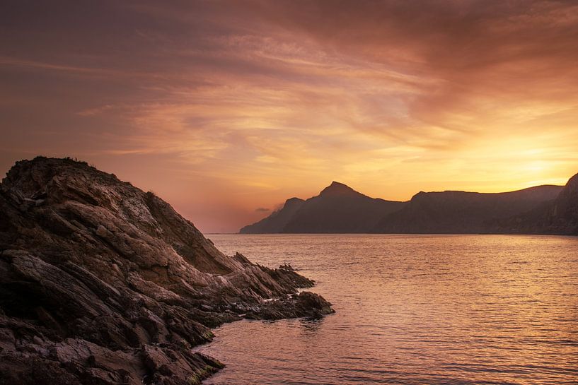 sunset on the Mediterranean sea by Marinus Engbers
