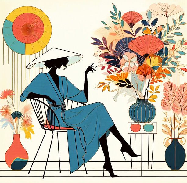 Sommer im Stil von Henri Matisse. ( 6 ) von Ineke de Rijk