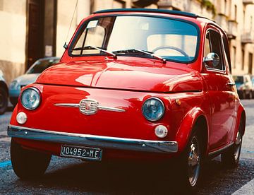 Red Fiat 500 by E Jansen