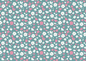 Wildblumen grün rosa weiß