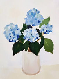 Hydrangeas in Vase by Kathrin Pienaar