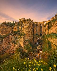 Sonnenuntergang an der Puente Nuevo in Ronda