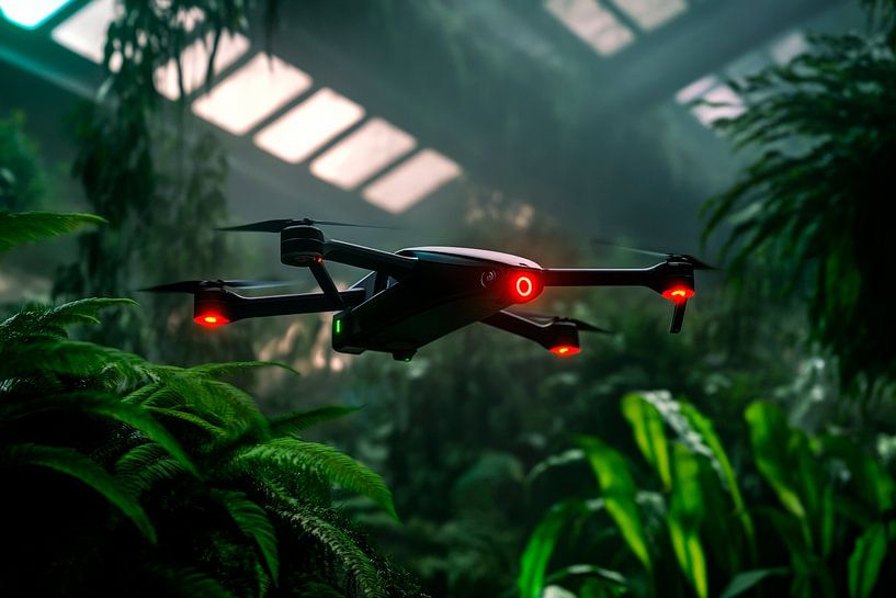 Moderne Drohne in tropischer Umgebung von Poster Art Shop