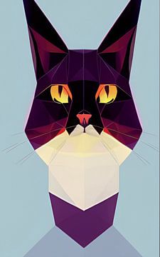 Geometrische kat van Niek Traas