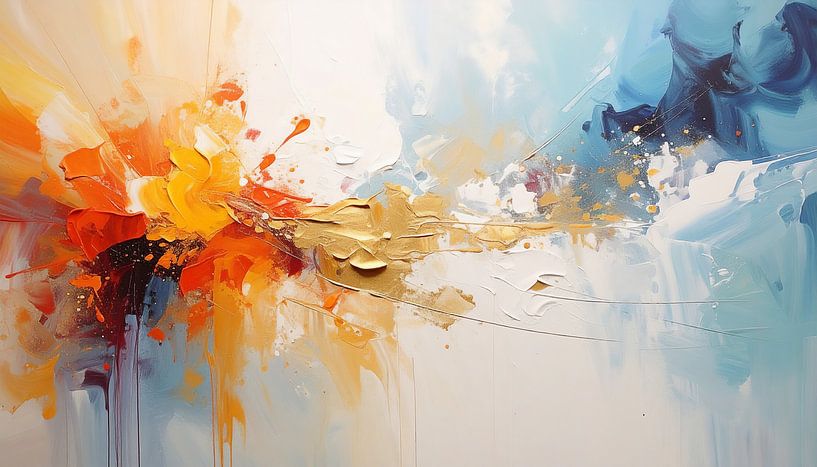 Detail des Gemäldes als Hintergrund von Mustafa Kurnaz