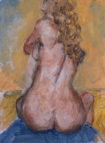 Nude woman seen from the back