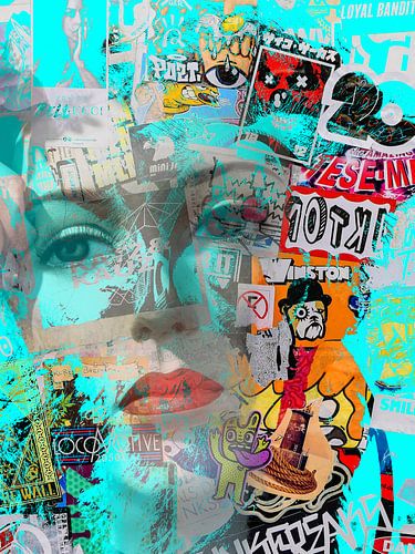 Het gezicht met de turquoise toets