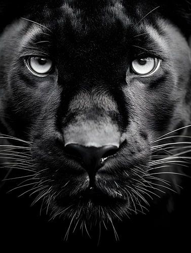Zwarte panter - Intense look in monochrome elegantie