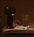 Stilleben mit Römer, Bierglas und einer Pfeife, Jan Jansz. van de Velde (III) von Meisterhafte Meister Miniaturansicht