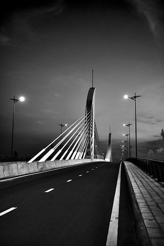 Grafisch perspectief van een brug in Hoi An
