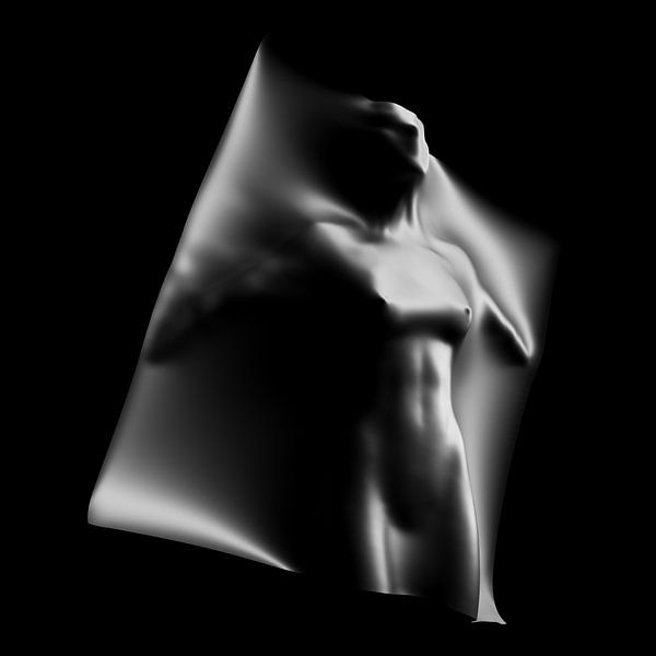 Female Torso with a Scarf by Jörg Hausmann