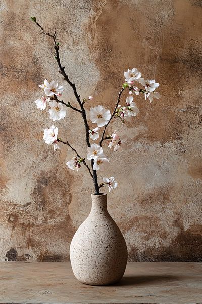 Minimalist blossom branches in vase by Imperial Art House