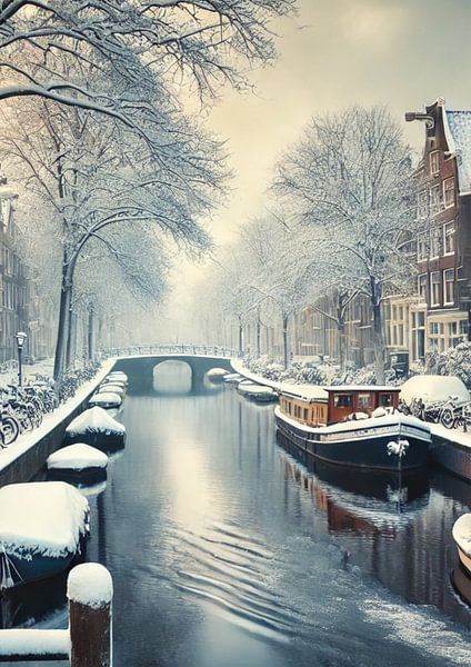 Amsterdam Snow scene canal! by Jaap Ros