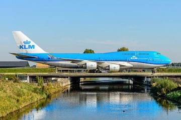 KLM Boeing 747-400 passagiersvliegtuig. van Jaap van den Berg