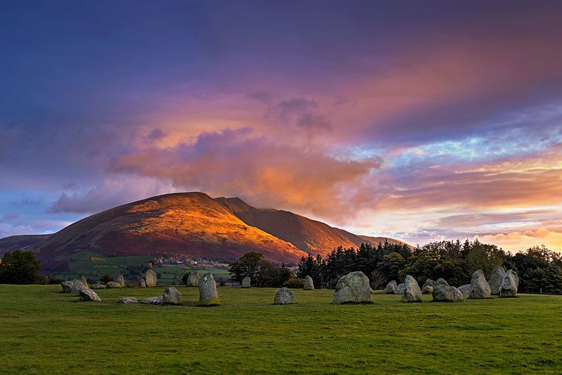 Lever de soleil dans la région des lacs anglais par Adelheid Smitt