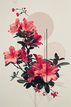 Azalea magic - dromerig bloemenkunstwerk van Felix Brönnimann