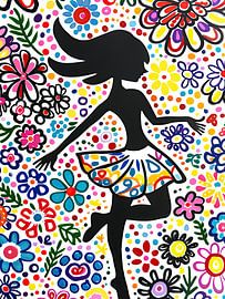 Malerei Bunte Abstrakte | Floral Fiesta von ARTEO Gemälde