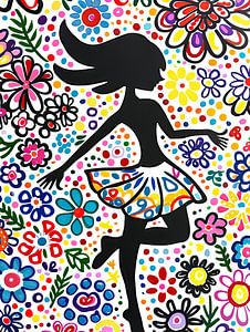 Malerei Bunte Abstrakte | Floral Fiesta