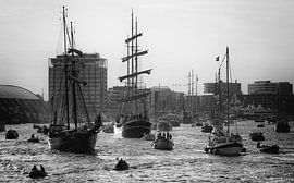 Ships in counterlight by Ruud van der Lubben