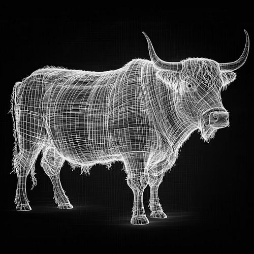 Schotse hooglander industriële stijl