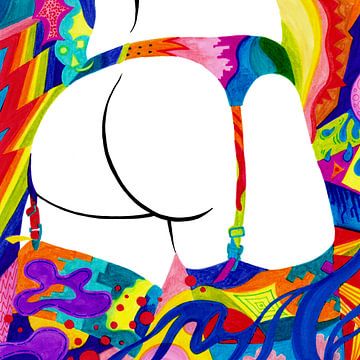 Big & Beautiful Rainbow Booty (mooie grote regenboogbillen) van Studio Fantasia