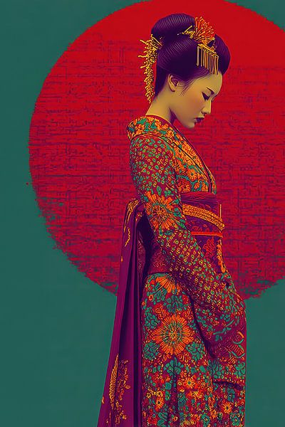 pittoresque art japonais Geisha par Egon Zitter
