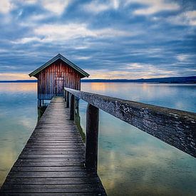 LP 71337571 Boathouse at sunset, Ammersee, Germany by BeeldigBeeld Food & Lifestyle