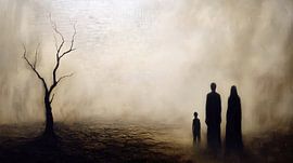Family in a foggy wasteland by Frank Heinz