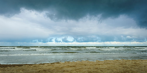 Menacing Sky Over a Calm Sea
